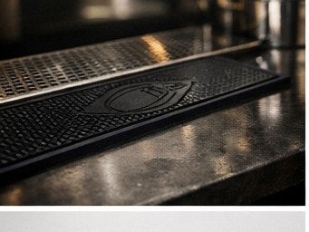 Custom rubber bar mat with logo
